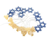 LED Hanukkah String Lights Hexagonal Star Fairy Light 3 Meters 20 LED Decoration Lights - Rear View