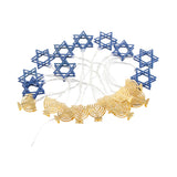 LED Hanukkah String Lights Hexagonal Star Fairy Light 3 Meters 20 LED Decoration Lights - Close-Up Angle