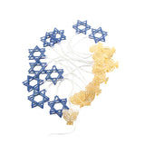 LED Hanukkah String Lights Hexagonal Star Fairy Light 3 Meters 20 LED Decoration Lights - Low Angle