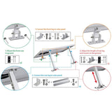 Solar Panel Holder Set 15 to 30 Degrees Adjustable Bracket Solar Panel Mount Bracket Set - Top-Down View