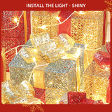 Christmas Gift Boxes for Christmas Indoor Outdoor Decorations - Top-Down View