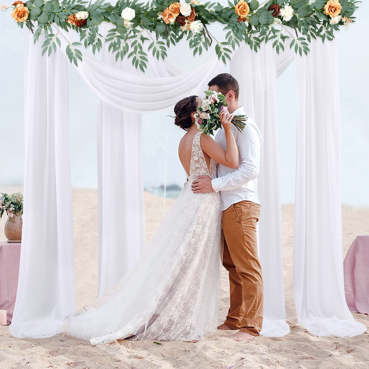 Wedding Arch Chiffon Fabric Drapery Wedding Drapery Arch Decoration Wedding Decor