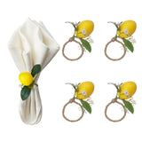 Simulation Lemon Napkin Ring Napkin Ring Holder Furniture Restaurant Table Decoration
