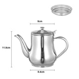 Stainless Steel Lubricator with Filter Screen Oil Strainer Pot Olive Oil Dispenser With Dust Proof Lid