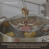 Strainer Spoon Long Stainless Steel Anti Scald Safe Slotted Ladle for Kitchen Cooking Frying Spaghetti - Extra Image