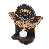 Wooden Candle Holder Hanging Decoration LED Animal Candlestick Crystal Display Stand for Meditation Home Decor - Side View