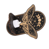 Wooden Candle Holder Hanging Decoration LED Animal Candlestick Crystal Display Stand for Meditation Home Decor - Rear View