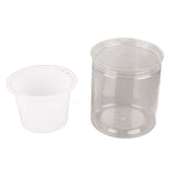 Automatic Water Absorbing Transparent Pot Creative Round Office Desktop Green Plant Hydroponic Plastic Flower Pots - Side View