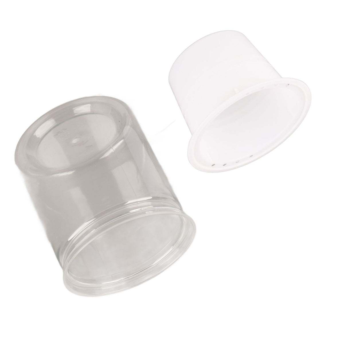 Automatic Water Absorbing Transparent Pot Creative Round Office Desktop Green Plant Hydroponic Plastic Flower Pots