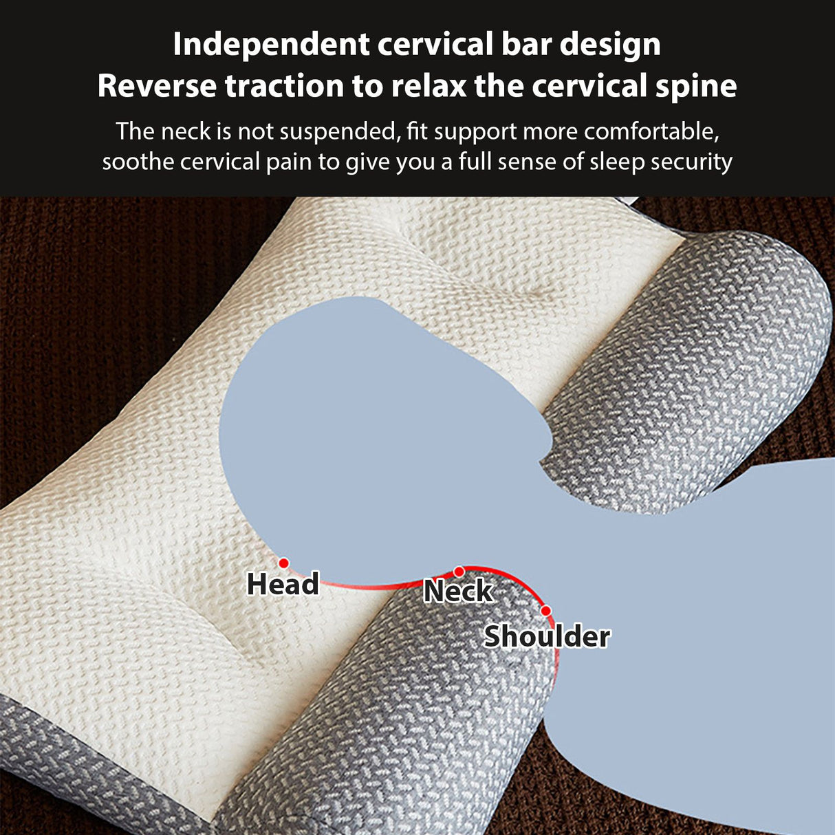 Soy Fiber Pillow Neck Pillow Cervical Ergonomic Pillow Pillow for Neck and Shoulder Pain