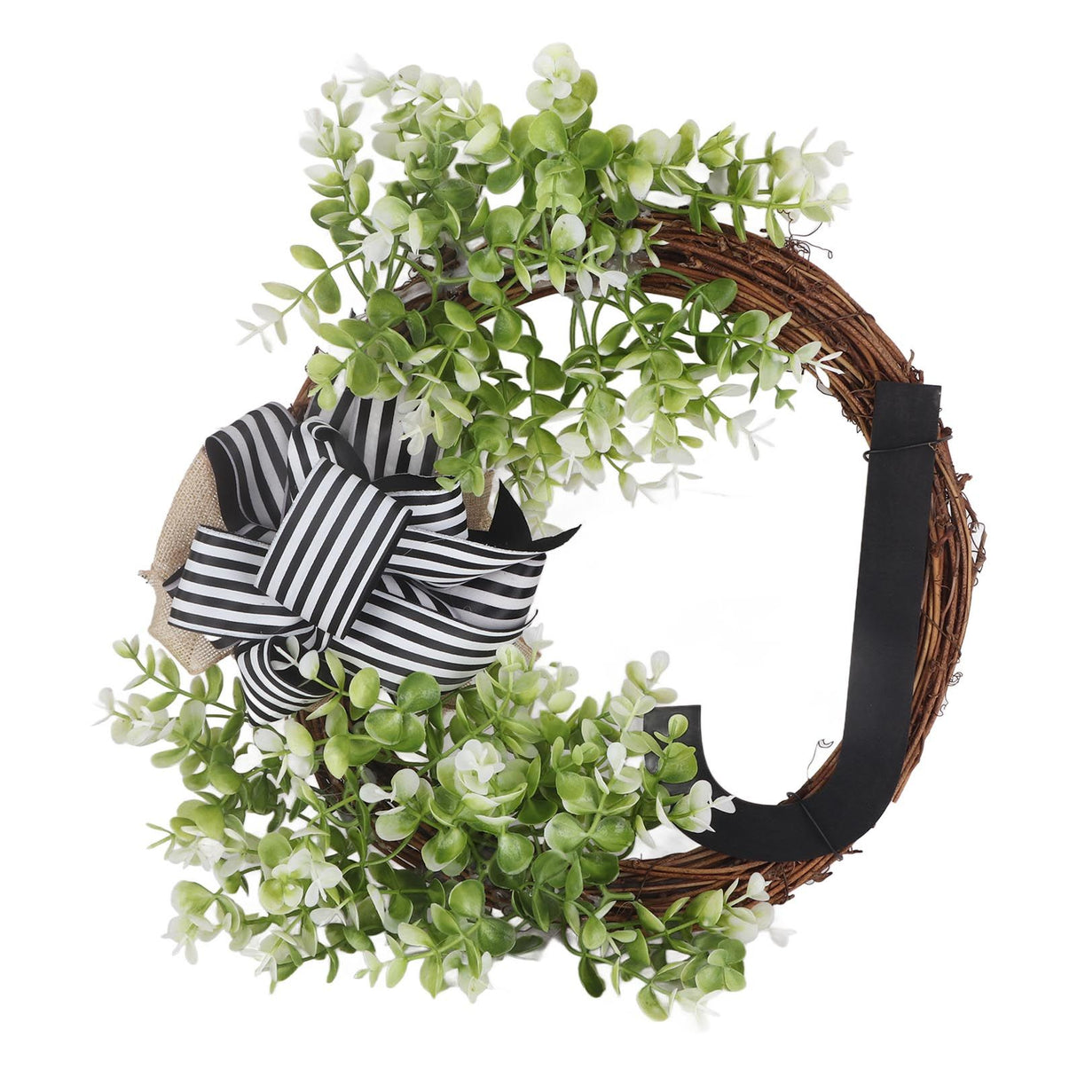Creative Front Door Wreath with Bow 26 Letter Garden Outdoor Decorative Wreath