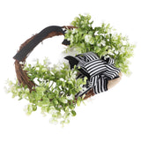 Creative Front Door Wreath with Bow 26 Letter Garden Outdoor Decorative Wreath