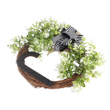Creative Front Door Wreath with Bow 26 Letter Garden Outdoor Decorative Wreath