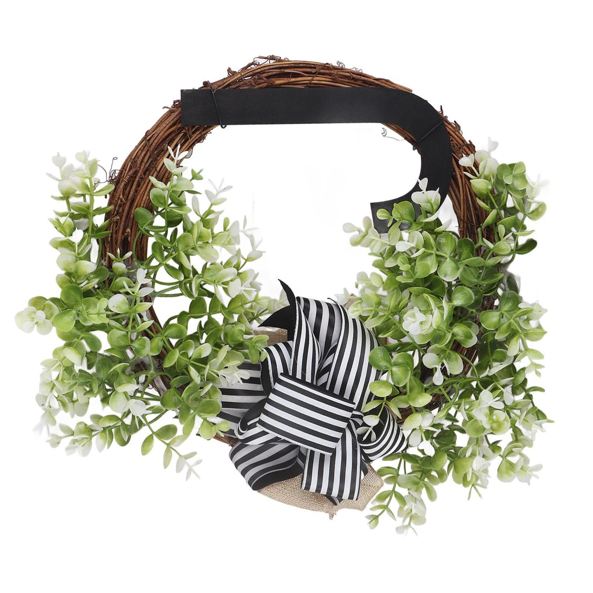 Creative Front Door Wreath with Bow 26 Letter Garden Outdoor Decorative Wreath