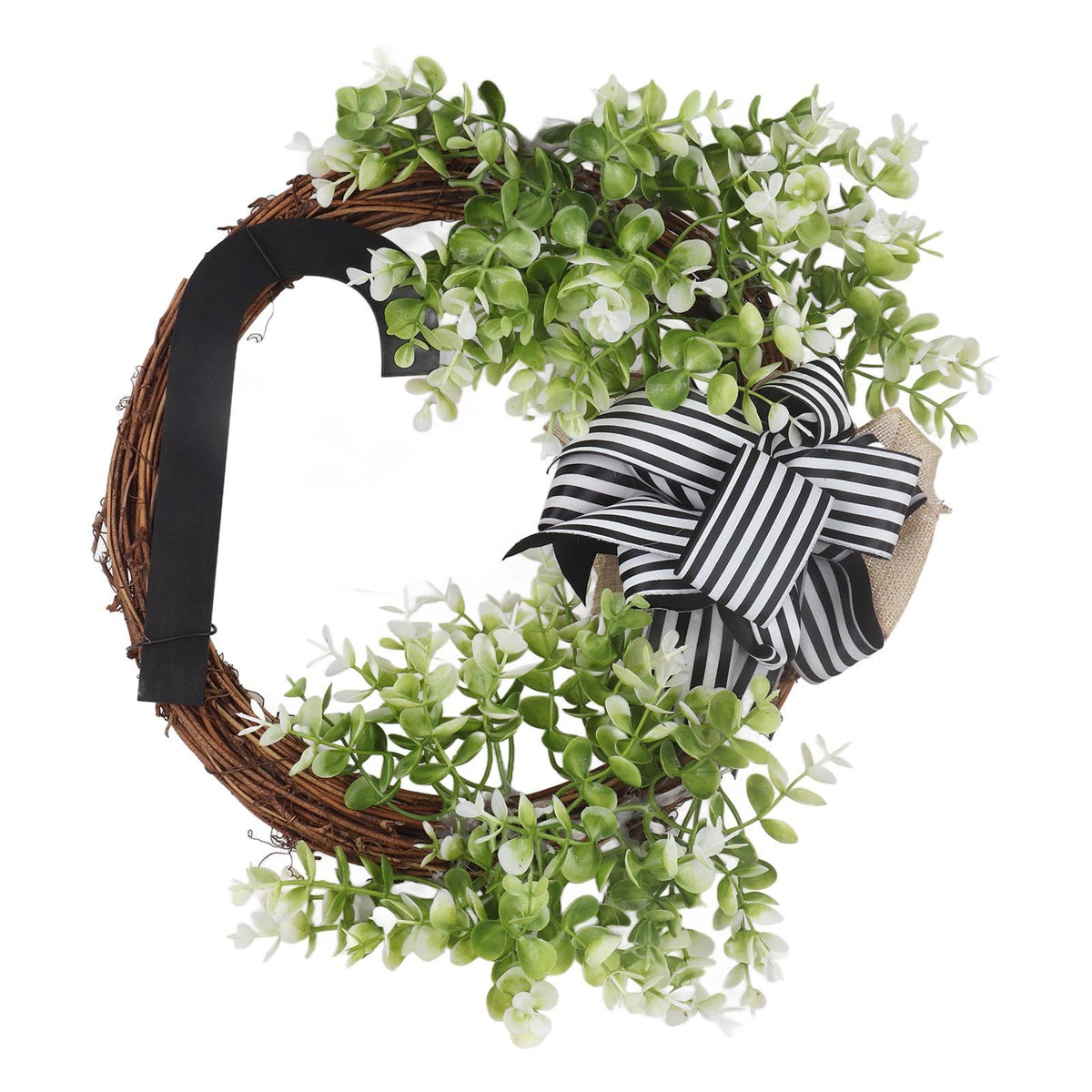 Creative Front Door Wreath with Bow 26 Letter Garden Outdoor Decorative Wreath