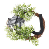 Creative Front Door Wreath with Bow 26 Letter Garden Outdoor Decorative Wreath - Extra Image