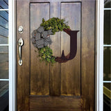 Creative Front Door Wreath with Bow 26 Letter Garden Outdoor Decorative Wreath