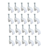 100 PCS 5mm Steel Nail Line Clip Round Cable Fixing Clips for Wall Mounted Cord Management