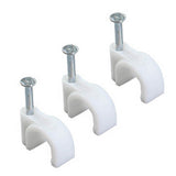 100 PCS 5mm Steel Nail Line Clip Round Cable Fixing Clips for Wall Mounted Cord Management
