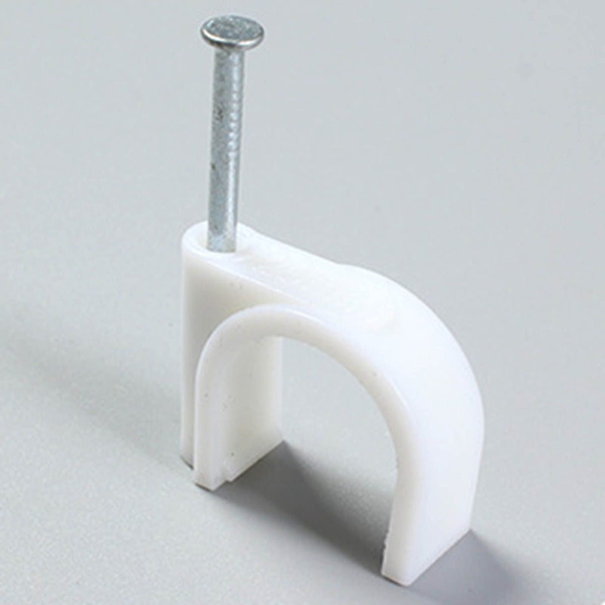 100 PCS 5mm Steel Nail Line Clip Round Cable Fixing Clips for Wall Mounted Cord Management