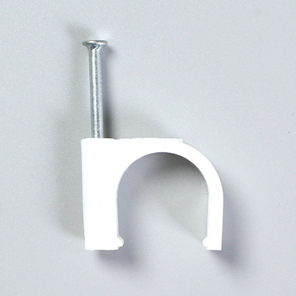 100 PCS 5mm Steel Nail Line Clip Round Cable Fixing Clips for Wall Mounted Cord Management