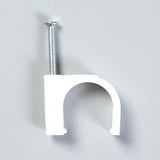 100 PCS 5mm Steel Nail Line Clip Round Cable Fixing Clips for Wall Mounted Cord Management