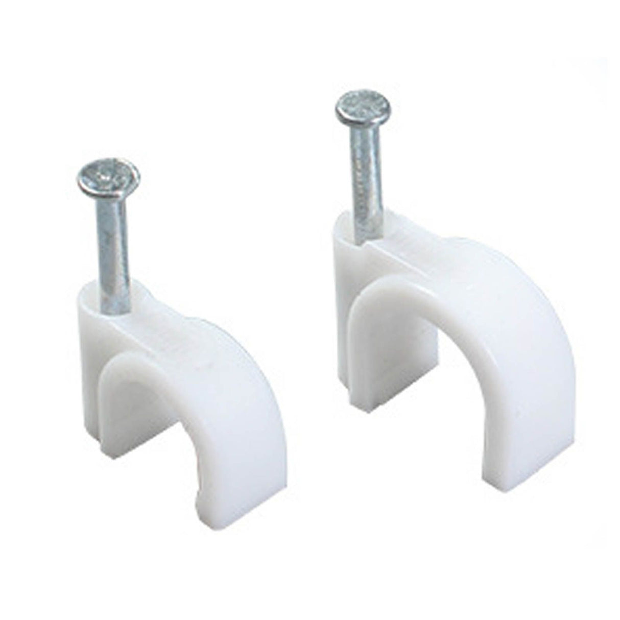 100 PCS 5mm Steel Nail Line Clip Round Cable Fixing Clips for Wall Mounted Cord Management