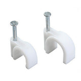 100 PCS 5mm Steel Nail Line Clip Round Cable Fixing Clips for Wall Mounted Cord Management
