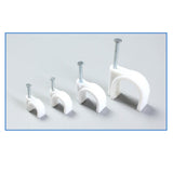 100 PCS 5mm Steel Nail Line Clip Round Cable Fixing Clips for Wall Mounted Cord Management