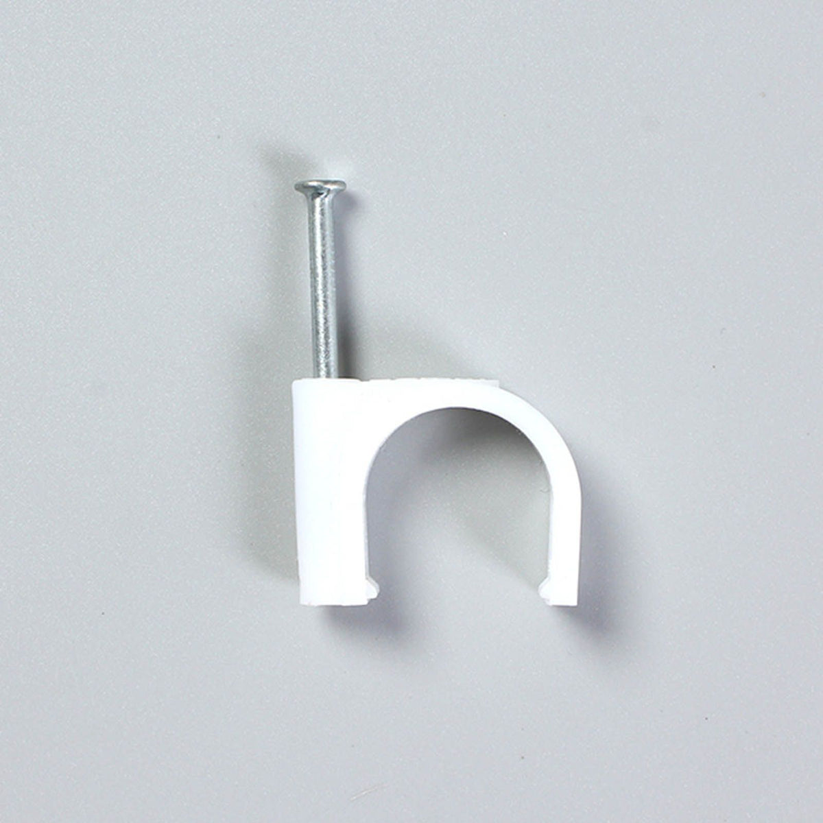 100 PCS 5mm Steel Nail Line Clip Round Cable Fixing Clips for Wall Mounted Cord Management