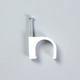 100 PCS 5mm Steel Nail Line Clip Round Cable Fixing Clips for Wall Mounted Cord Management