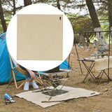 BBQ Grill Mat Outdoor Picnic Fire Pit Mat High Temperature Resistant Glass Fiber Fireproof Cloth M 80x80cm - Rear View