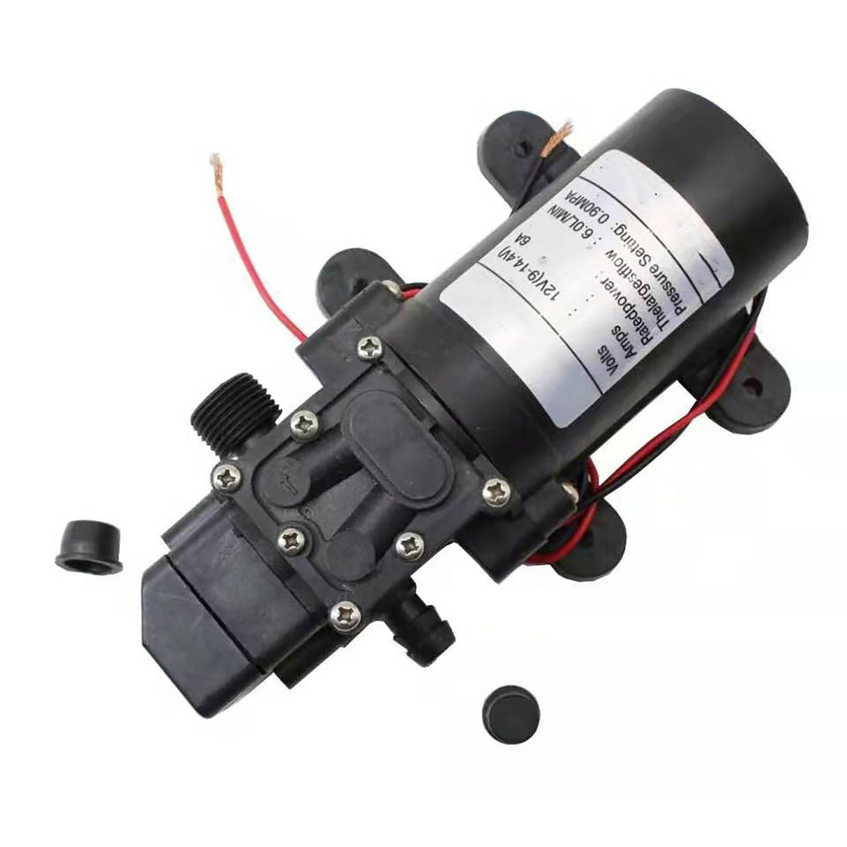 High Pressure Diaphragm Pump Smart Electric 6L Flow Rate Self Priming Pump for Car Wash Agricultural DC12V 72W