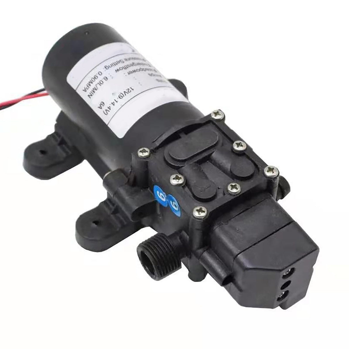 High Pressure Diaphragm Pump Smart Electric 6L Flow Rate Self Priming Pump for Car Wash Agricultural DC12V 72W