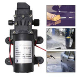 High Pressure Diaphragm Pump Smart Electric 6L Flow Rate Self Priming Pump for Car Wash Agricultural DC12V 72W - 45-Degree Angle