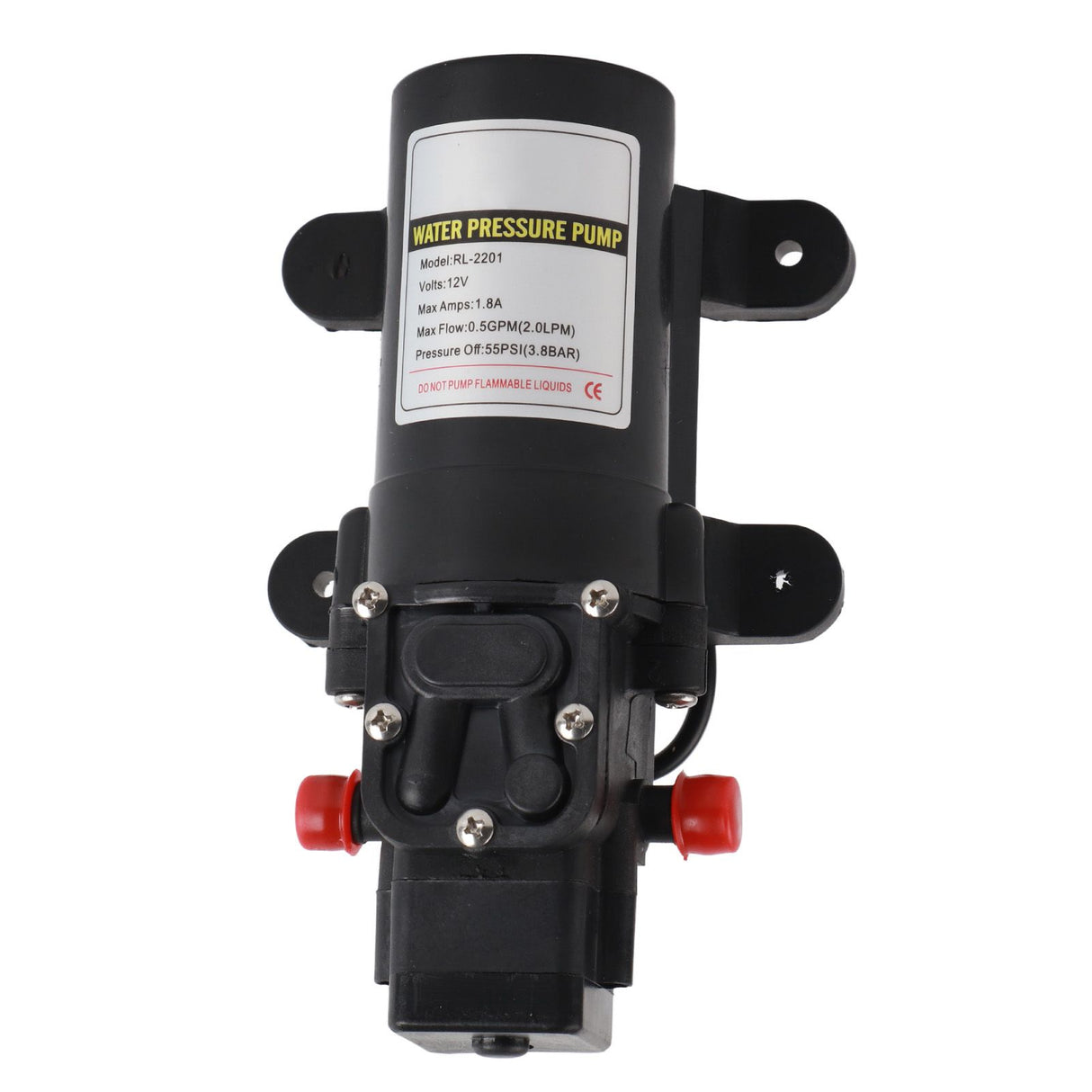 Water Pressure Diaphragm Pump Self Priming Diaphragm Pump High Pressure Water Pump for Outdoor RL 2201 12V
