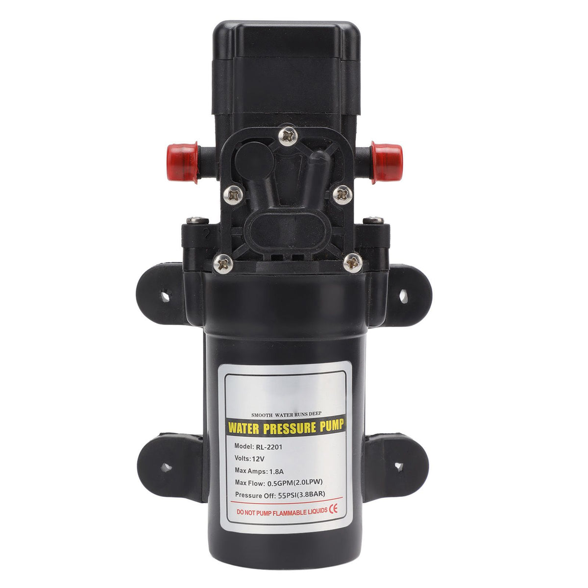 Water Pressure Diaphragm Pump Self Priming Diaphragm Pump High Pressure Water Pump for Outdoor RL 2201 12V
