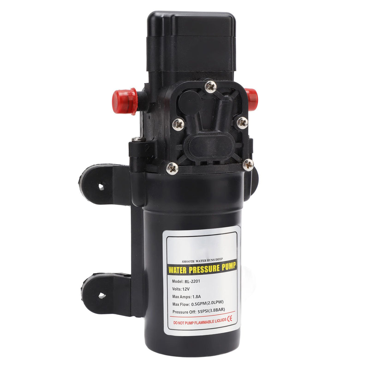 Water Pressure Diaphragm Pump Self Priming Diaphragm Pump High Pressure Water Pump for Outdoor RL 2201 12V