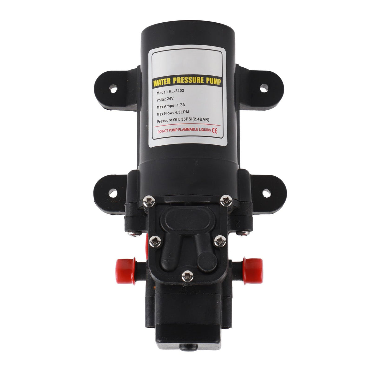Water Pressure Diaphragm Pump Self Priming Diaphragm Pump High Pressure Water Pump for Outdoor RL 2402 24V