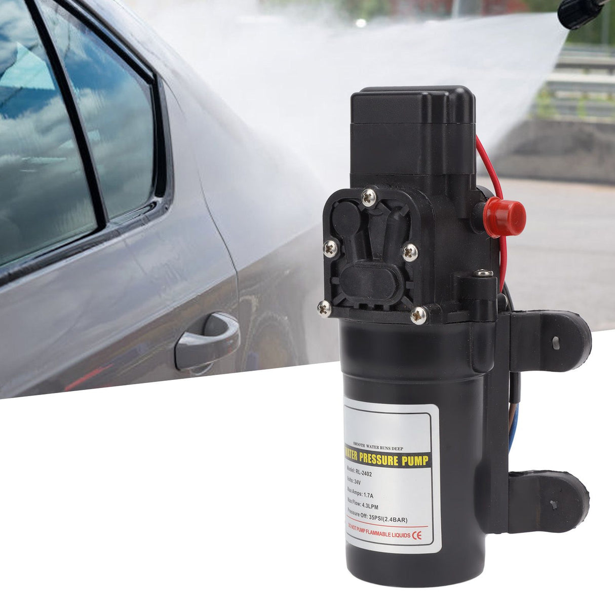 Water Pressure Diaphragm Pump Self Priming Diaphragm Pump High Pressure Water Pump for Outdoor RL 2402 24V