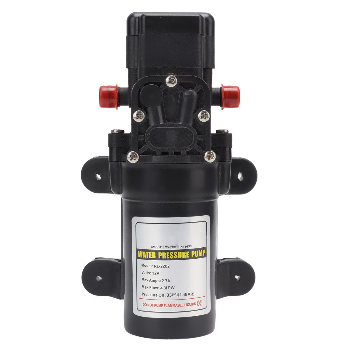 Water Pressure Diaphragm Pump Self Priming Diaphragm Pump High Pressure Water Pump for Outdoor RL 2202 12V