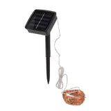 LED Solar String Lights IP44 Waterproof Heatproof Solar Powered Copper Wire Lights for Outdoor Garden Balcony Decoration - Side View