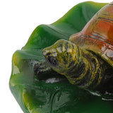 Garden Animals Statues Cute Vivid Synthetic Resin Outdoor Garden Animal Figurines for Patio Terrace Home Office Space Lotus Leaf Tortoise - Extra Image