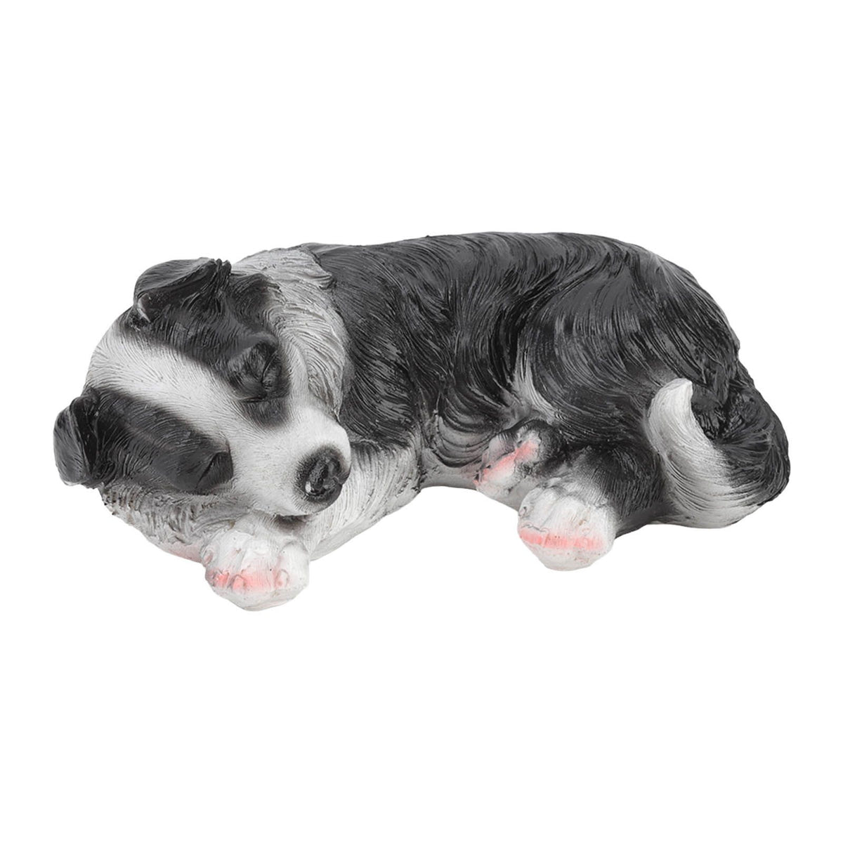Puppy Statues Sculptures Synthetic Resin Waterproof Border Collie Statue Ornament for Garden Outdoor