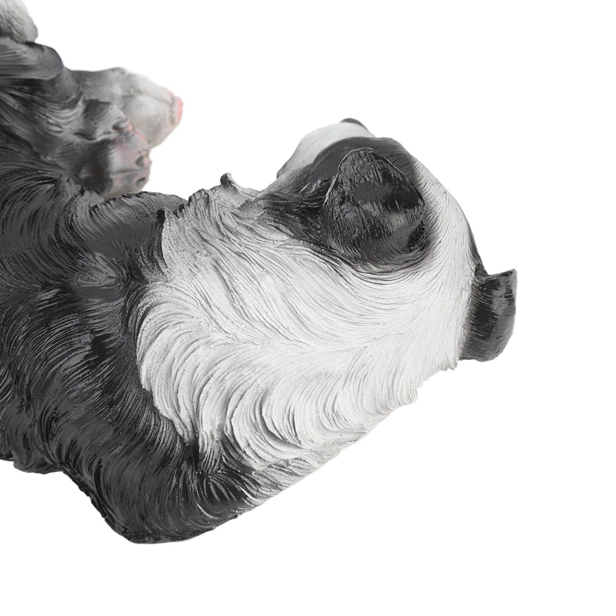 Puppy Statues Sculptures Synthetic Resin Waterproof Border Collie Statue Ornament for Garden Outdoor