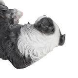 Puppy Statues Sculptures Synthetic Resin Waterproof Border Collie Statue Ornament for Garden Outdoor - Extra Image