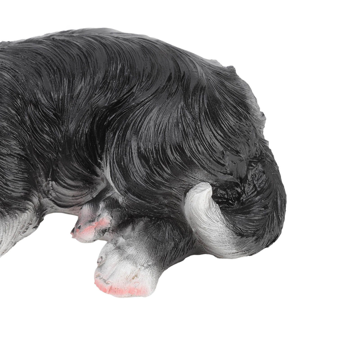 Puppy Statues Sculptures Synthetic Resin Waterproof Border Collie Statue Ornament for Garden Outdoor