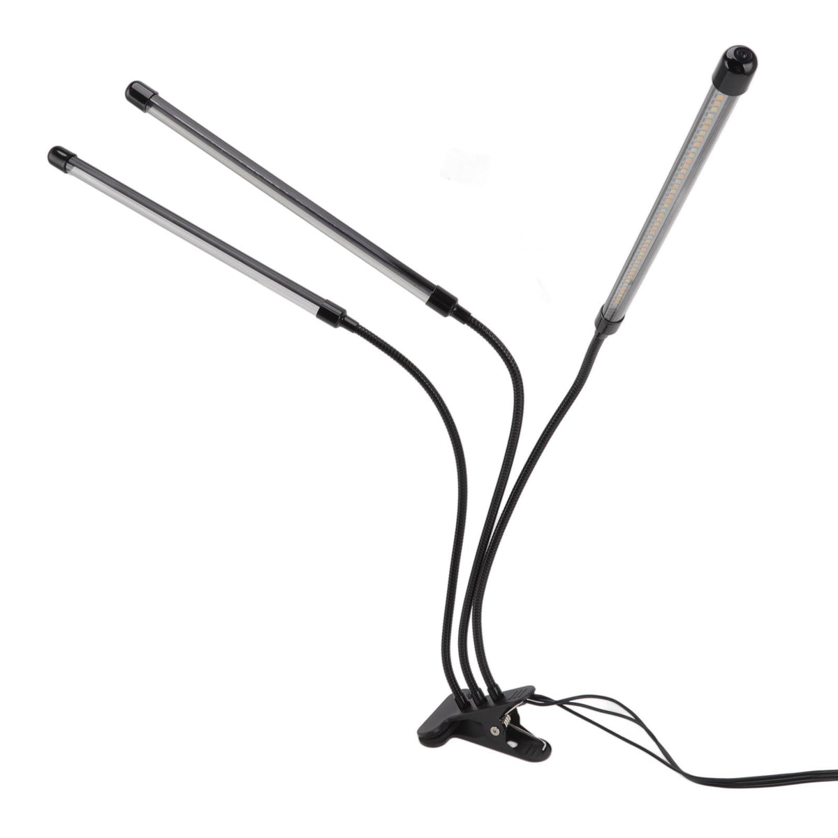 3 Head Clip Plant Light Full Spectrum Red White Warm Light 10 Level Dimmable USB LED Plant Growing Lamp with Timer