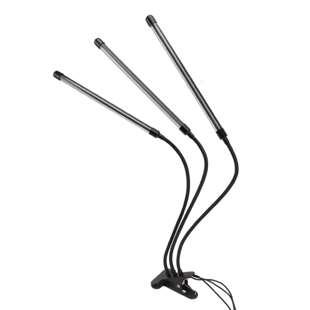 3 Head Clip Plant Light Full Spectrum Red White Warm Light 10 Level Dimmable USB LED Plant Growing Lamp with Timer