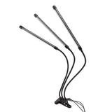 3 Head Clip Plant Light Full Spectrum Red White Warm Light 10 Level Dimmable USB LED Plant Growing Lamp with Timer